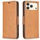 Mobigear Excellent iPhone 17 Pro Hoesje Bookcase Portemonnee - Cognac