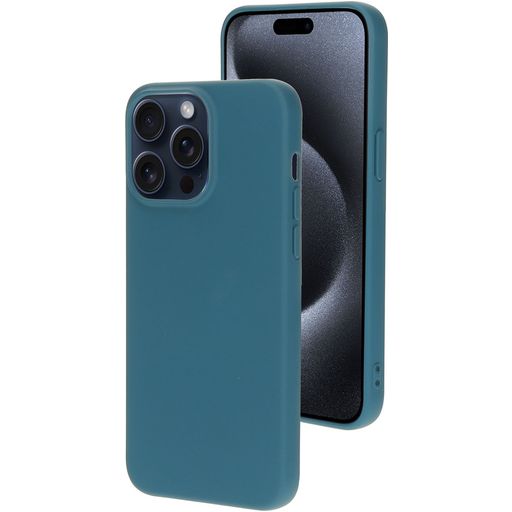 Mobiparts iPhone 15 Pro Max Siliconen Hoesje Backcover - Blueberry Blue