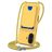 Mobigear Lanyard Card iPhone 16 Plus Siliconen Hoesje met koord en Pasjeshouder - Geel