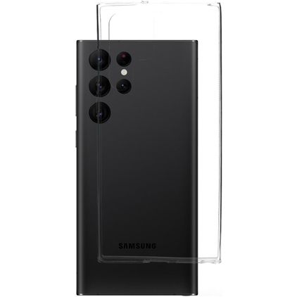 Mobiparts Classic Doorzichtig Samsung Galaxy S22 Ultra Hoesje Flexibel TPU Backcover - Transparant