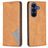 Mobigear Rhombus Slim Samsung Galaxy S26 FE Hoesje Bookcase - Cognac