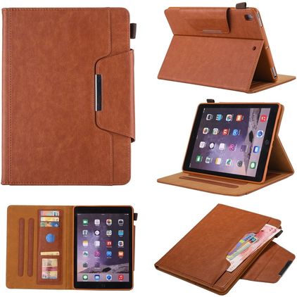 Mobigear Luxury iPad 8 (2020) Hoes Bookcase + Stylus Houder - Bruin