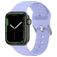 Mobigear Bumpy Siliconen Apple Watch Bandje Gespsluiting - 49/46/45/44 mm - Paars