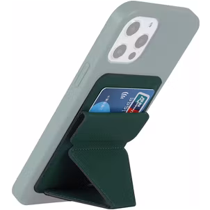 Mobigear Folding Snap-On Pasjeshouder - 3 Pasjes - MagSafe Compatible - Groen