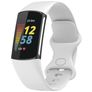 Mobigear Sport Dual Siliconen Fitbit Charge 5 Bandje Druksluiting - Wit