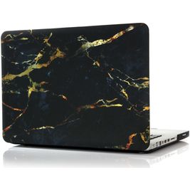 Mobigear Marble MacBook Pro 13 Inch (2008-2012) Hoes Hardshell Laptopcover MacBook Case - Zwart / Bruin - Model A1278