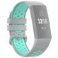 Mobigear Sport Plus Buckle Siliconen Fitbit Charge 4 Bandje Gespsluiting - Blauw / Grijs