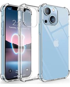 Mobigear Cushion Doorzichtig iPhone 14 Hoesje Flexibel TPU Backcover Shockproof - Transparant