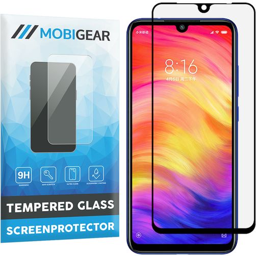 Mobigear Premium Xiaomi Redmi Note 7 Glazen Screenprotector - Case Friendly - Zwart