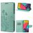 Mobigear Flowers Samsung Galaxy M53 Hoesje Bookcase Portemonnee - Groen