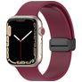 Mobigear Sport Mag Siliconen Apple Watch Bandje Magneetsluiting - 42/41/40/38 mm - Bordeaux Rood