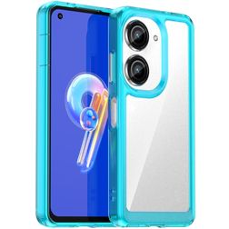 Mobigear Crystal ASUS Zenfone 9 Hoesje Hardcase Backcover - Transparant / Turquoise