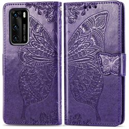 Mobigear Butterfly Huawei P40 Hoesje Bookcase Portemonnee - Paars