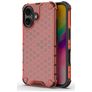 Mobigear Honeycomb iPhone 16 Hoesje Hardcase Backcover Shockproof - Rood