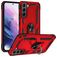 Mobigear Armor Ring Samsung Galaxy S22 Hoesje Hardcase Backcover Shockproof met Ringhouder - Rood