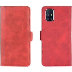 Mobigear Slim Magnet Samsung Galaxy M51 Hoesje Bookcase Portemonnee - Rood