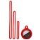Mobigear Lanyard Apple AirTag Hoesje Flexibel Siliconen - Rood