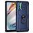 Mobigear Armor Ring Motorola Moto G60 Hoesje Hardcase Backcover Shockproof met Ringhouder - Blauw