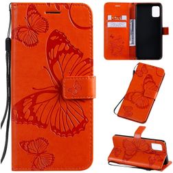 Mobigear Butterfly Samsung Galaxy A51 Hoesje Bookcase Portemonnee - Oranje