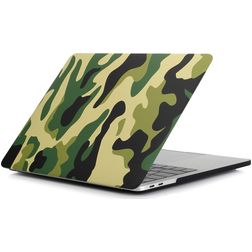 Mobigear Design MacBook Air 13 Inch (2018-2020) Hoes Hardshell Laptopcover MacBook Case - Jungle Camauflage - Model A1932 / A2179 / A2337
