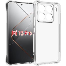 Mobigear Cushion Doorzichtig Xiaomi 15 Pro Hoesje Flexibel TPU Backcover - Transparant