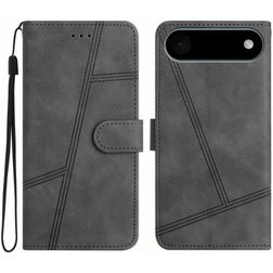 Mobigear Stitch iPhone Air Hoesje Bookcase Portemonnee - Grijs