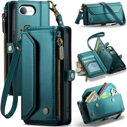 CaseMe C36 iPhone 17e Hoesje Bookcase Portemonnee - Blauw