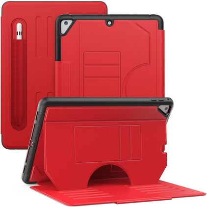 Mobigear Magnetic Folio iPad Air 2 (2014) Hoes Bookcase + Stylus Houder - Rood
