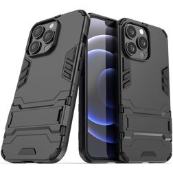 Mobigear Armor Stand iPhone 13 Pro Hoesje Hardcase Backcover Shockproof met Standaard - Zwart