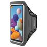 Mobiparts Comfort Fit Telefoonhouder Hardlopen Samsung Galaxy A21s Sport Hoesje Neopreen Sportarmband - Zwart