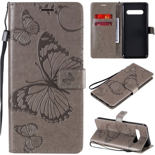 Mobigear Butterfly LG V60 ThinQ Hoesje Bookcase Portemonnee - Grijs