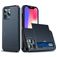 Mobigear Card iPhone 14 Hoesje Hardcase Backcover Shockproof met Pasjeshouder - Donkerblauw