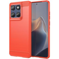 Mobigear Brushed Slim Motorola Edge 60 Fusion Hoesje Flexibel TPU Backcover - Rood