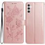 Mobigear Flowers Samsung Galaxy A17 Hoesje Bookcase Portemonnee - Roségoud