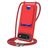Mobigear Lanyard Card iPhone Air Siliconen Hoesje met koord en Pasjeshouder - Rood