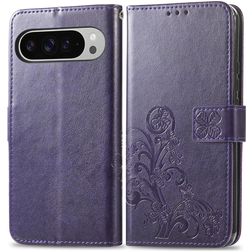 Mobigear Clover Google Pixel 9 Pro XL Hoesje Bookcase Portemonnee - Paars