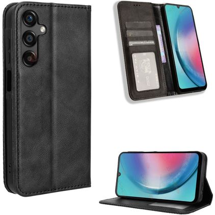 Mobigear Sensation Samsung Galaxy M55 Hoesje Bookcase Portemonnee - Zwart