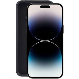 Mobigear Basics iPhone 14 Pro Hoesje Flexibel TPU Backcover - Zwart