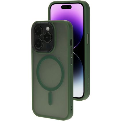 Mobiparts Hardcover iPhone 14 Pro MagSafe Hoesje Hardcase Backcover - Satin Green