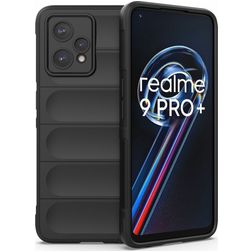 Mobigear Bumpy Realme 9 Pro Plus Hoesje Flexibel TPU Backcover - Zwart