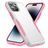 Mobigear Heavy Armor iPhone 14 Pro Hoesje Hardcase Backcover Shockproof - Wit / Roze