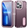 Mobigear Rugged Stand iPhone 14 Hoesje Hardcase Backcover Shockproof met Standaard - Paars