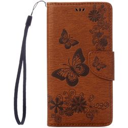 Mobigear Butterfly iPhone SE (2022) Hoesje Bookcase Portemonnee - Bruin