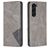 Mobigear Rhombus Slim Samsung Galaxy S24 Plus Hoesje Bookcase - Grijs