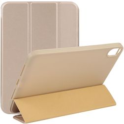 Mobigear Tri-Fold Gel iPad Mini 7 (2024) Hoes TPU,Kunstleer Bookcase - Goud