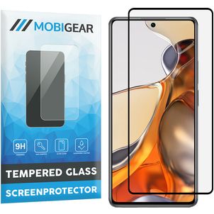 Mobigear Premium Xiaomi 11T Pro Glazen Screenprotector - Case Friendly - Zwart