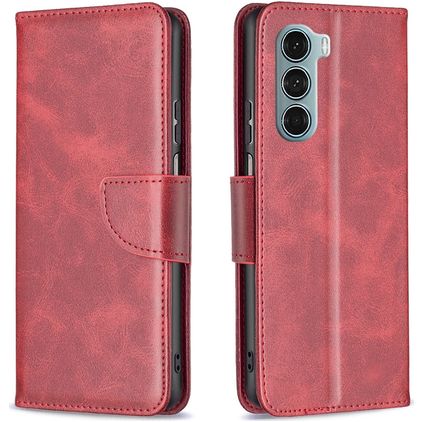 Mobigear Excellent Motorola Moto G200 5G Hoesje Bookcase Portemonnee - Rood
