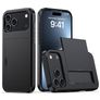 Mobigear Card iPhone 18 Pro Max Hoesje Hardcase Backcover Shockproof met Pasjeshouder - Zwart