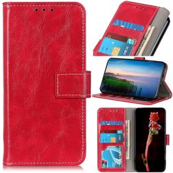 Mobigear Basic Samsung Galaxy S21 Hoesje Bookcase Portemonnee - Rood