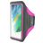 Mobiparts Comfort Fit Telefoonhouder Hardlopen Samsung Galaxy S21 FE Sport Hoesje Neopreen Sportarmband - Neon Pink